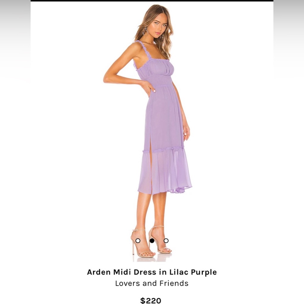 Lovers & Friends  Arden Midi Dress in Lilac Purple